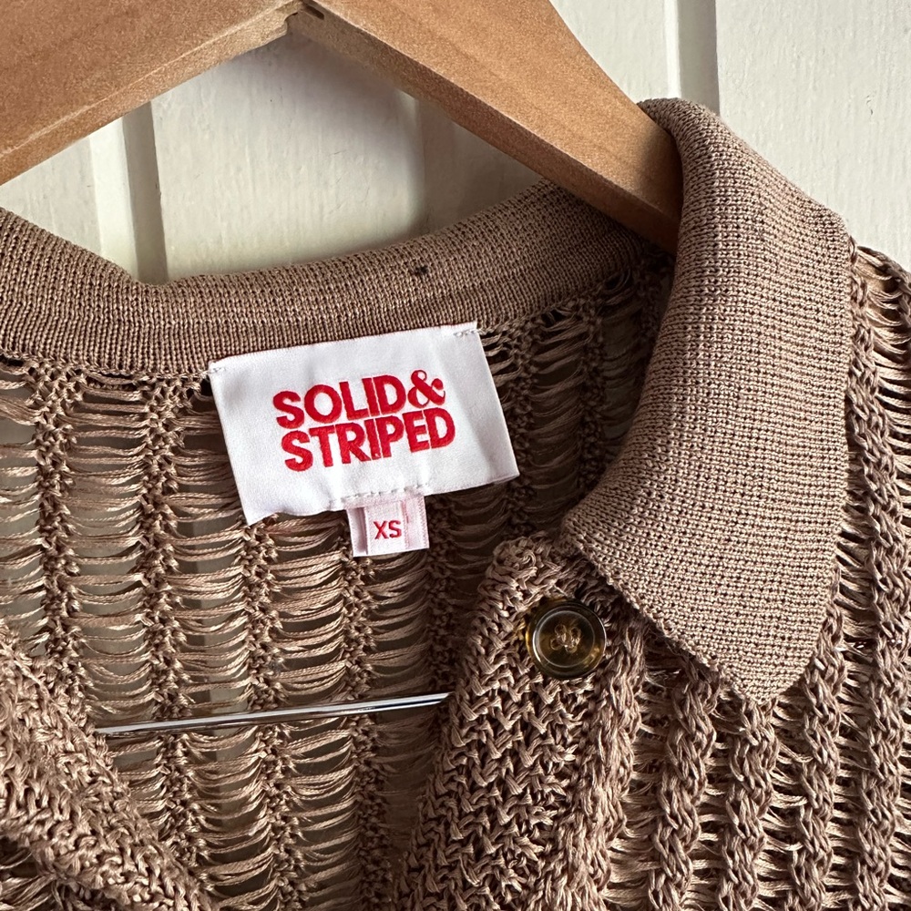 Solid & Striped Button Down Coverup/Polo - image 5